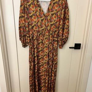 Marine Layer Multicolor Floral Long Sleeve Dress